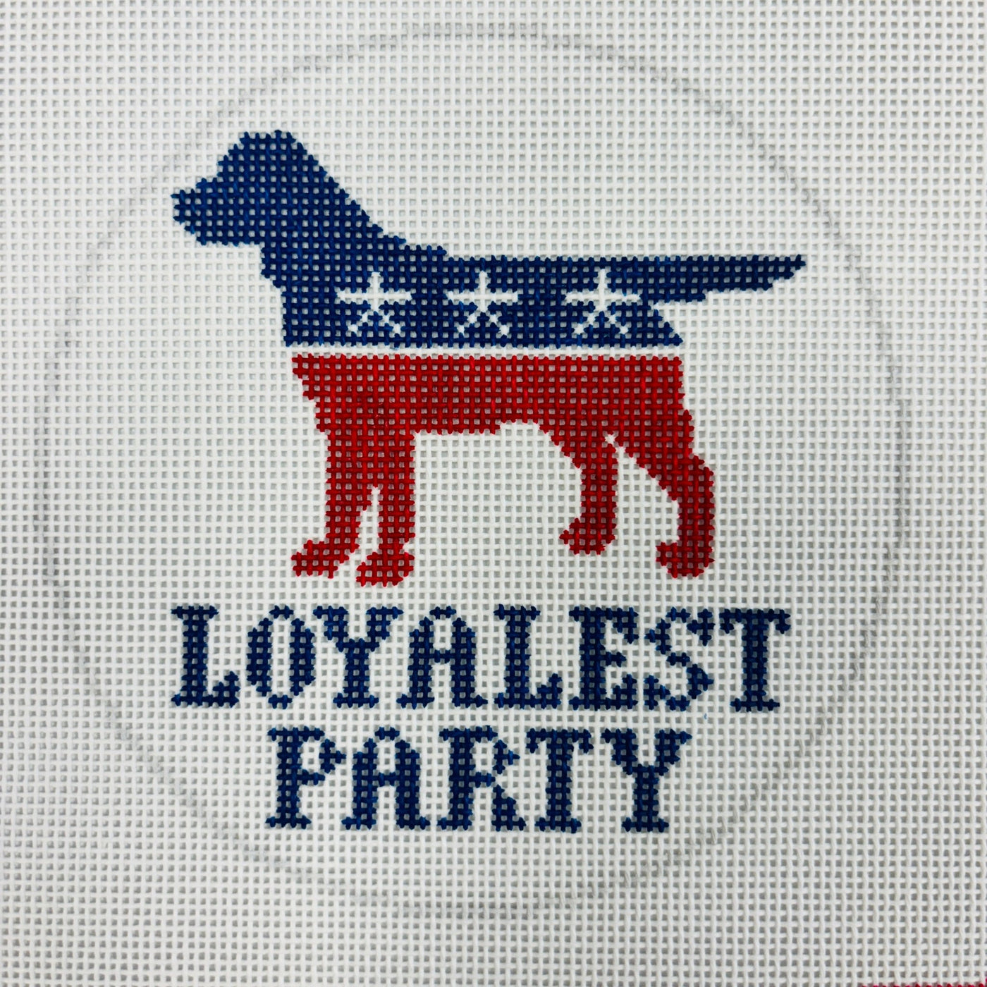 Loyalest Party needlepoint canvas - Bargello Needlepoint