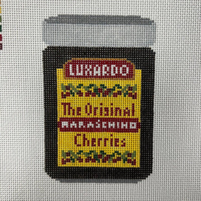 Lux Cherries needlepoint canvas - Bargello Needlepoint