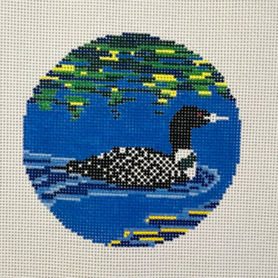 Maine Squeeze Duck Ornament needlepoint canvas - Bargello Needlepoint