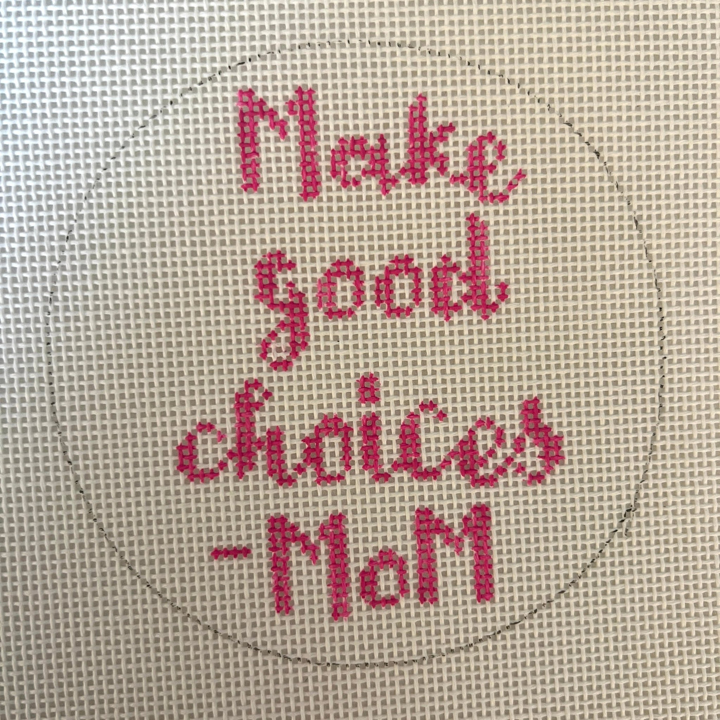 Make Good Choices Ornament needlepoint canvas - Bargello Needlepoint