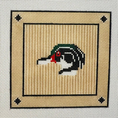 Mallard Coaster needlepoint canvas - Bargello Needlepoint