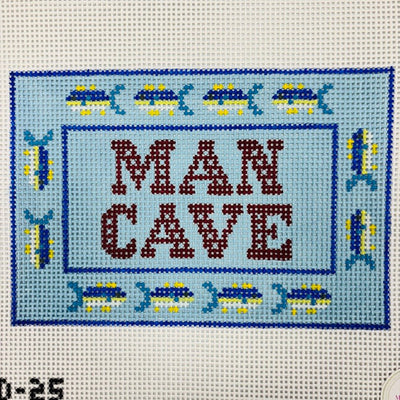 Man Cave - Fish needlepoint canvas - Bargello Needlepoint