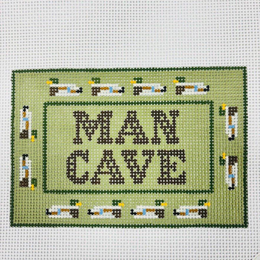 Man Cave - Hunting Mallards needlepoint canvas - Bargello Needlepoint