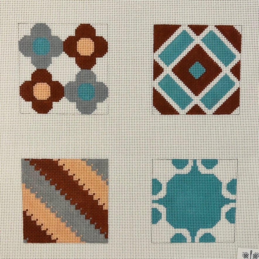 Marrakech Coasters needlepoint canvas - Bargello Needlepoint