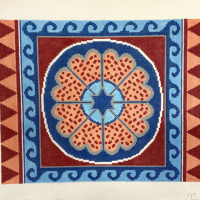 Masada Tile Tallis needlepoint canvas - Bargello Needlepoint