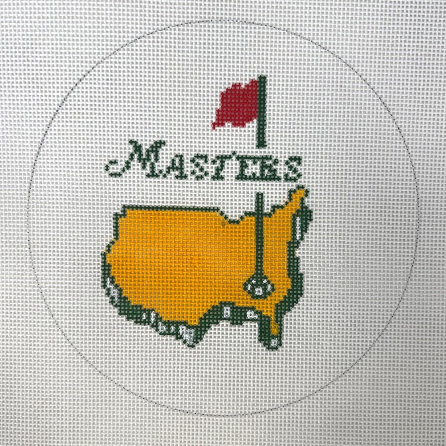 Masters Logo Large Round needlepoint canvas - Bargello Needlepoint