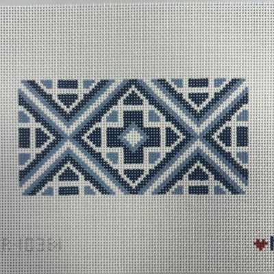 Medallion Tile - Blue needlepoint canvas - Bargello Needlepoint