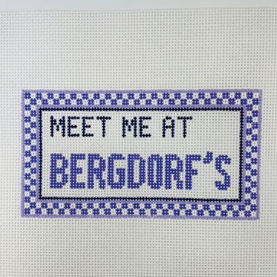 Meet Me At Bergdorf's needlepoint canvas - Bargello Needlepoint