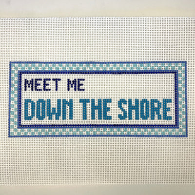 Meet Me Down the Shore needlepoint canvas - Bargello Needlepoint