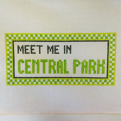 Meet Me in Central Park needlepoint canvas - Bargello Needlepoint