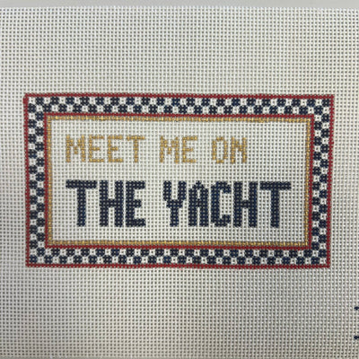 Meet Me On The Yacht needlepoint canvas - Bargello Needlepoint