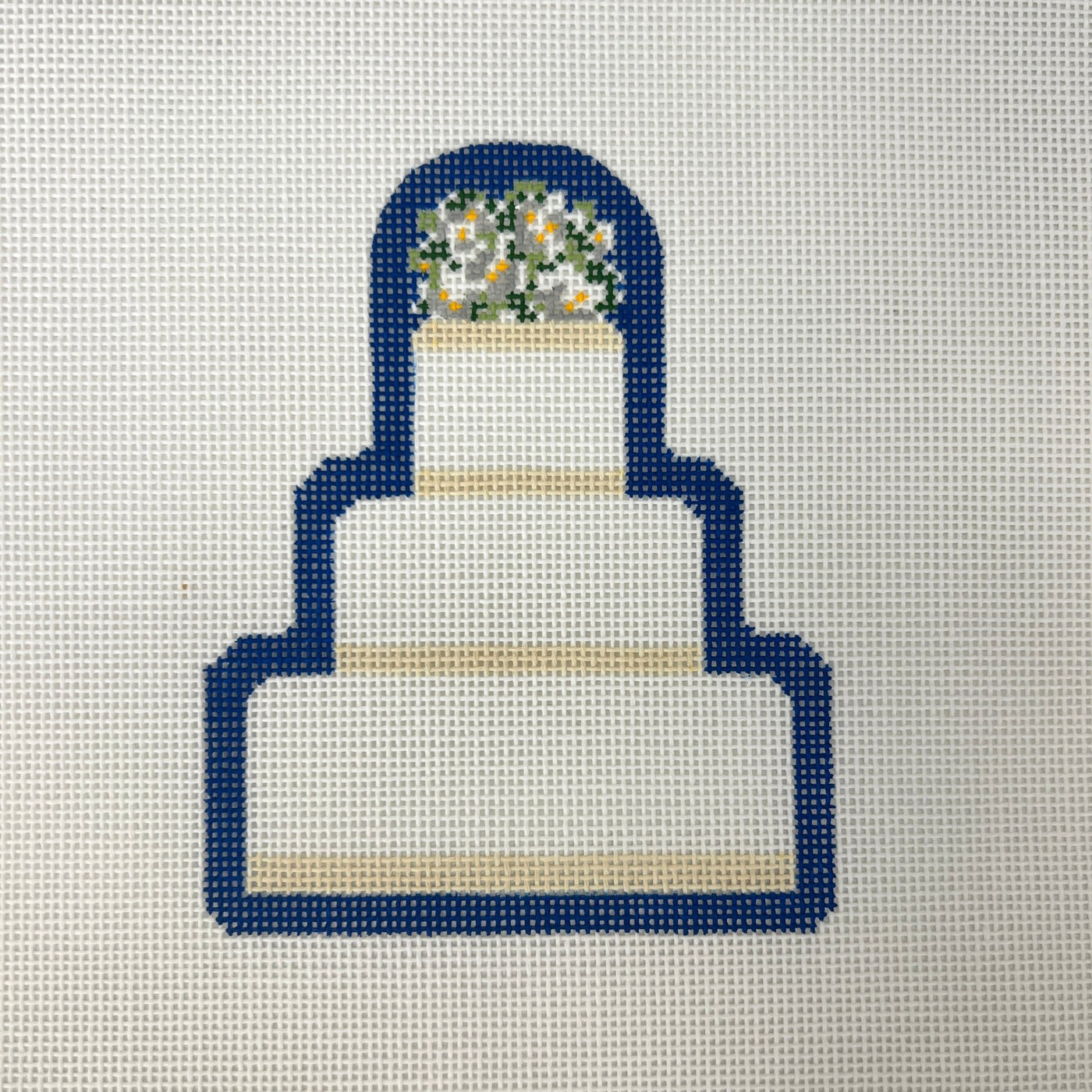 Megan Wedding Cake needlepoint canvas - Bargello Needlepoint