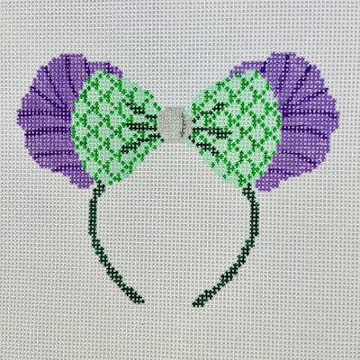 Mermaid Ears Headband needlepoint canvas - Bargello Needlepoint