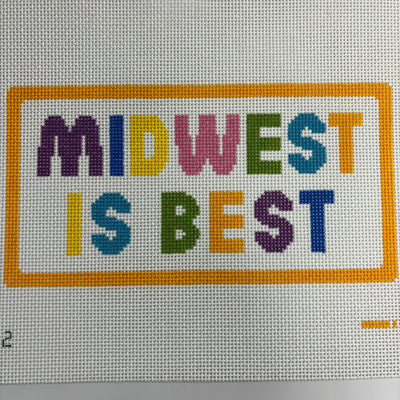 Midwest is Best needlepoint canvas - Bargello Needlepoint