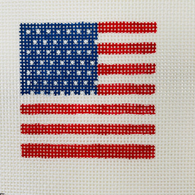 Mini American Flag Cozy Can Insert needlepoint canvas - Bargello Needlepoint