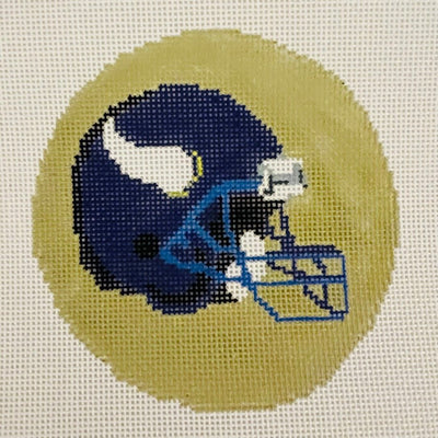 Minnesota Vikings Round needlepoint canvas - Bargello Needlepoint