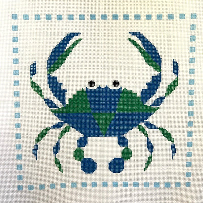 Modern Crab needlepoint canvas - Bargello Needlepoint