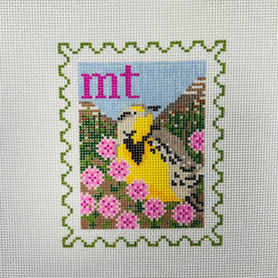 Montana Stamp needlepoint canvas - Bargello Needlepoint