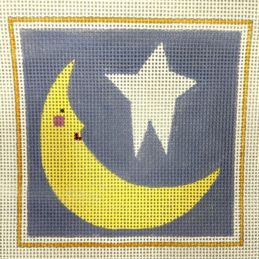 Moon Star needlepoint canvas - Bargello Needlepoint