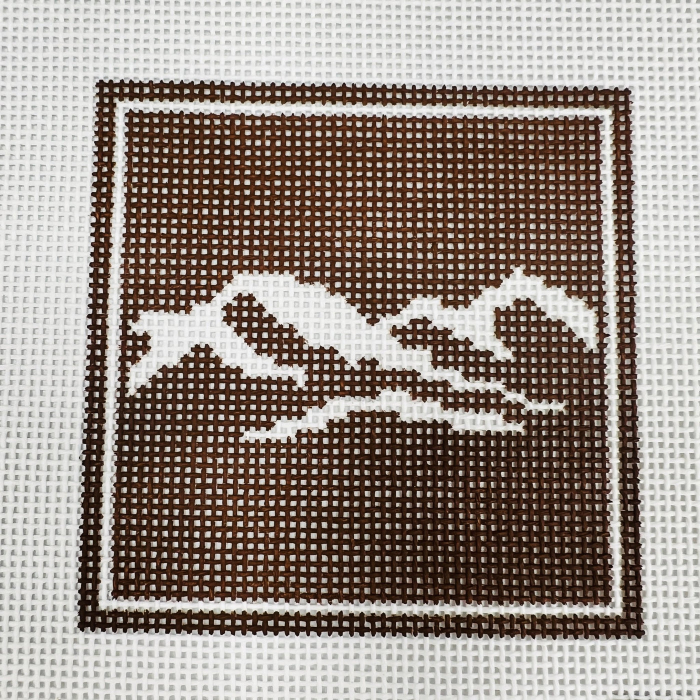 Mountain Coaster needlepoint canvas - Bargello Needlepoint