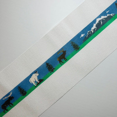 Mountain Hiking Belt needlepoint canvas - Bargello Needlepoint