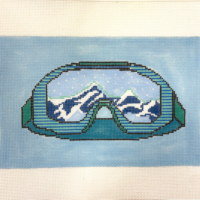 Mountain Sound Ski Goggles needlepoint canvas - Bargello Needlepoint