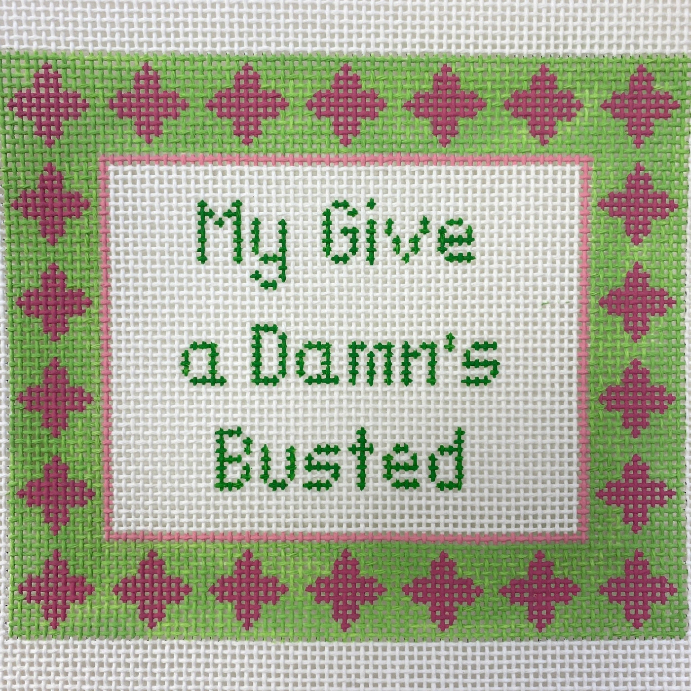 My Give a Damn's Busted needlepoint canvas - Bargello Needlepoint