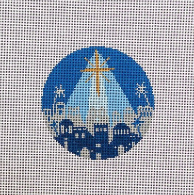 Nativity - Bethlehem Ornament needlepoint canvas - Bargello Needlepoint