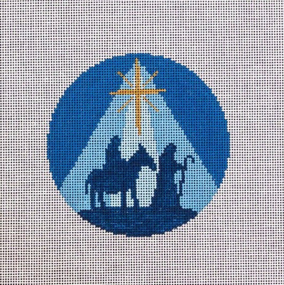 Nativity - Mary & Joseph Ornament needlepoint canvas - Bargello Needlepoint