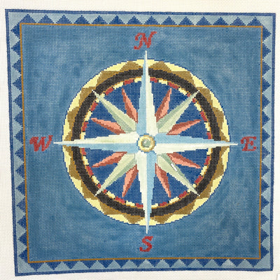 Nautical Compass needlepoint canvas - Bargello Needlepoint