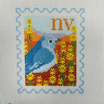 Nevada Stamp needlepoint canvas - Bargello Needlepoint