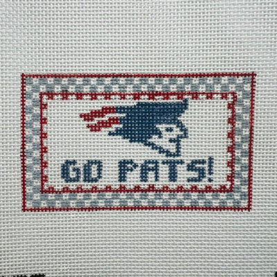 New England Patriots Insert/ Small Sign needlepoint canvas - Bargello Needlepoint