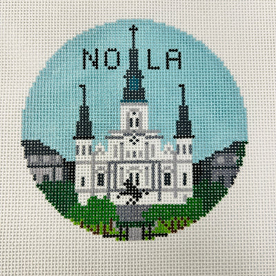 New Orleans NOLA Ornament needlepoint canvas - Bargello Needlepoint