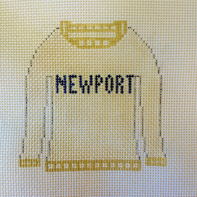 Newport Sweater Ornament needlepoint canvas - Bargello Needlepoint