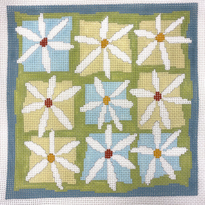 Nine Daisies needlepoint canvas - Bargello Needlepoint