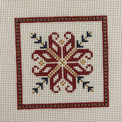 Nordic Tile - blue or red needlepoint canvas - Bargello Needlepoint