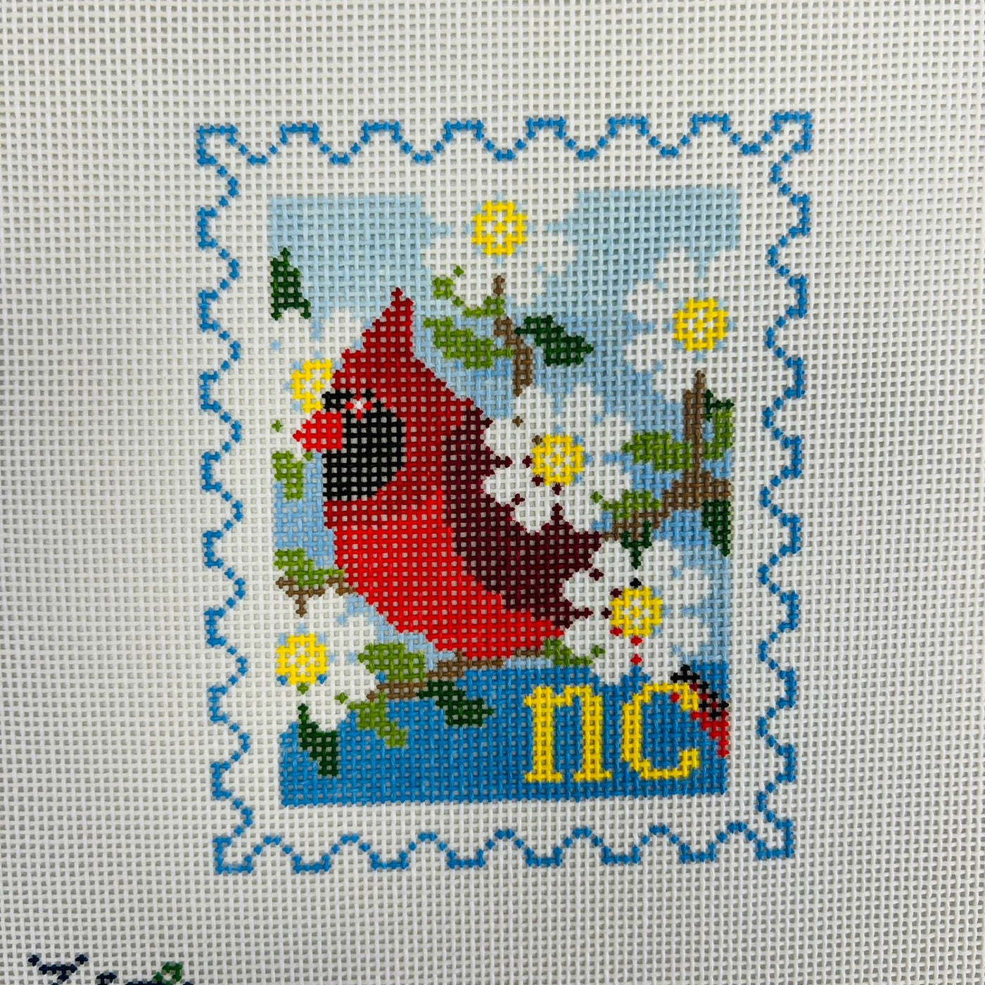 North Carolina Stamp needlepoint canvas - Bargello Needlepoint