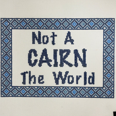 Not a Cairn in the World needlepoint canvas - Bargello Needlepoint