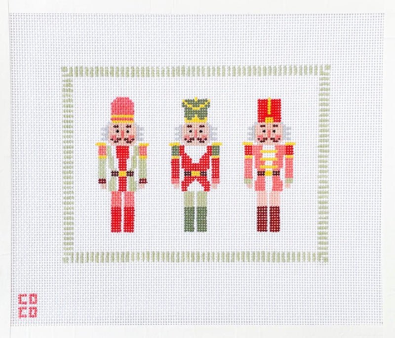 Nutcracker Trio needlepoint canvas - Bargello Needlepoint