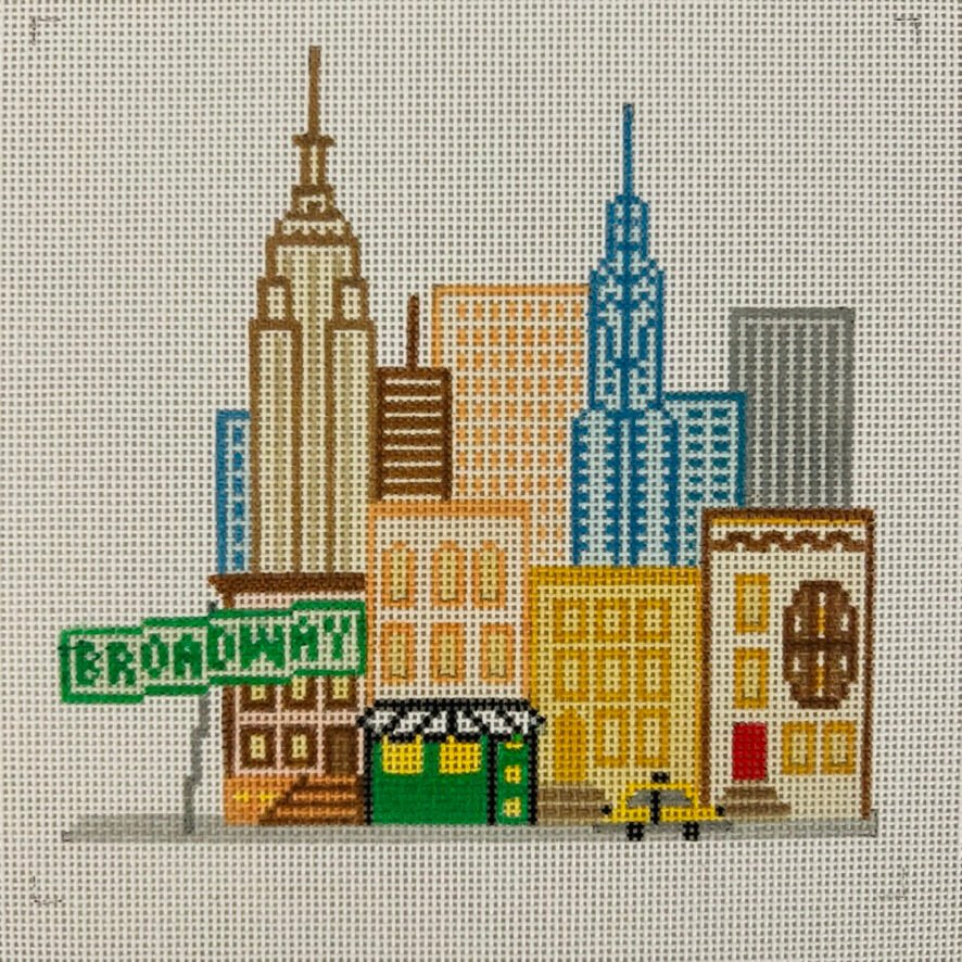 NYC Scene needlepoint canvas - Bargello Needlepoint