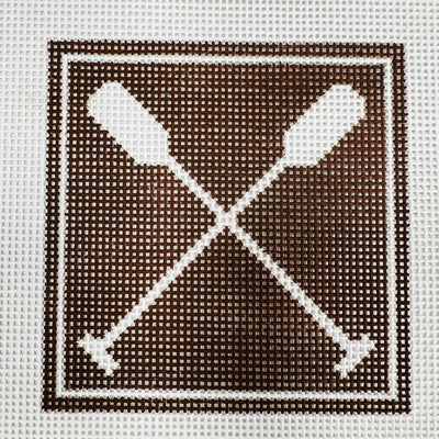 Oars Coaster needlepoint canvas - Bargello Needlepoint