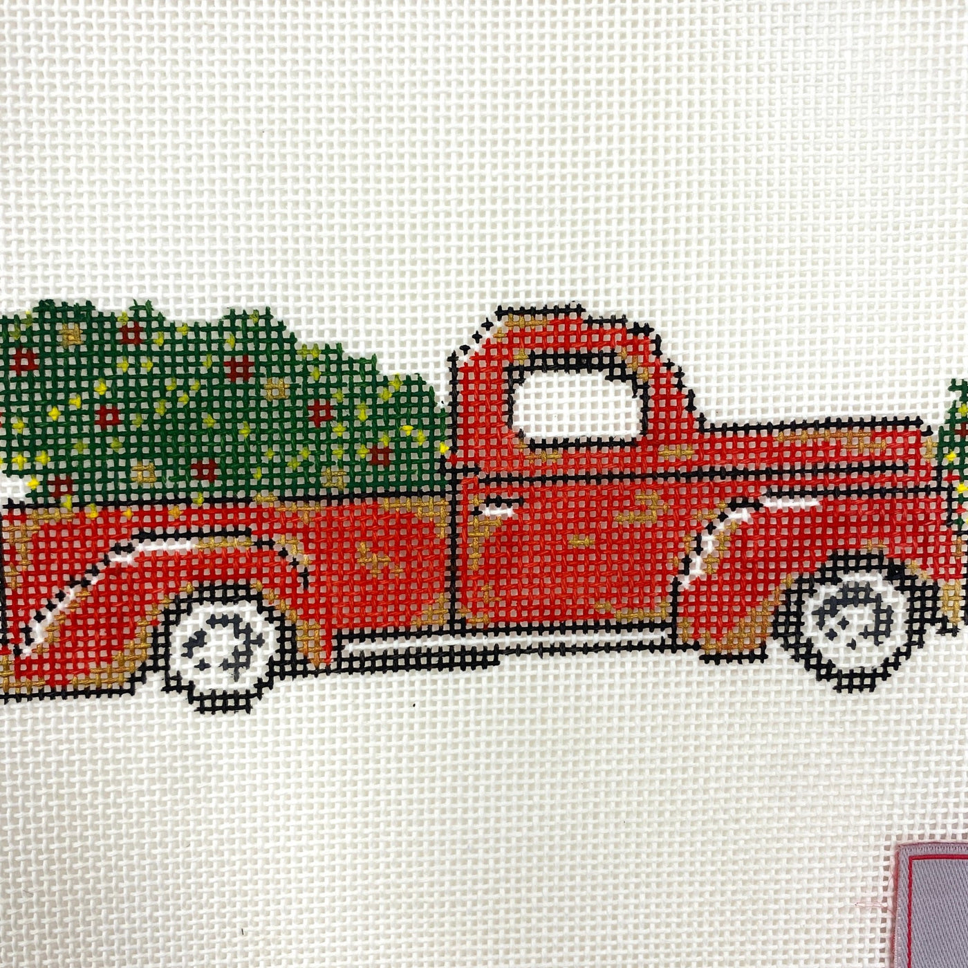 Oh Christmas Truck needlepoint canvas - Bargello Needlepoint