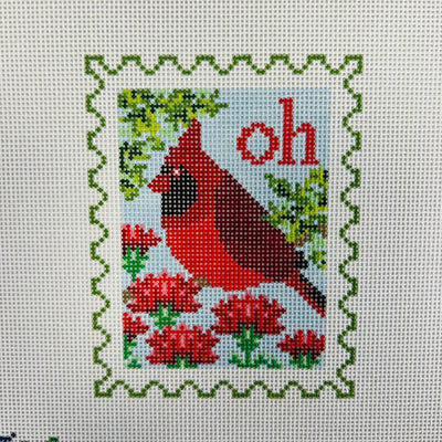 Ohio Stamp needlepoint canvas - Bargello Needlepoint