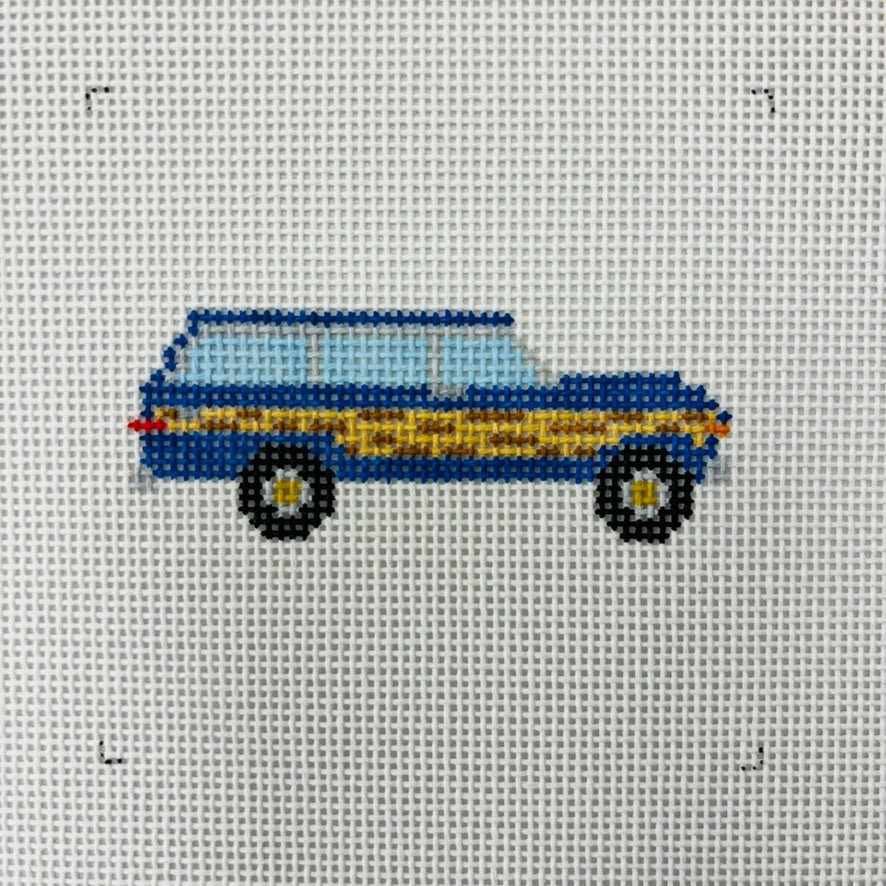 Old time Grand Wagoneer Key Fob needlepoint canvas - Bargello Needlepoint