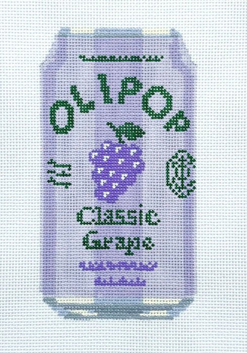 Olipop Classic Grape needlepoint canvas - Bargello Needlepoint