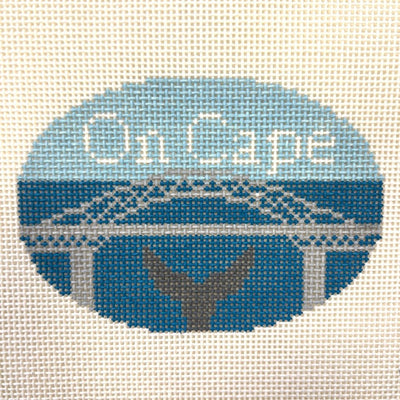 On Cape Oval Ornament needlepoint canvas - Bargello Needlepoint