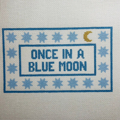 Once in a Blue Moon needlepoint canvas - Bargello Needlepoint