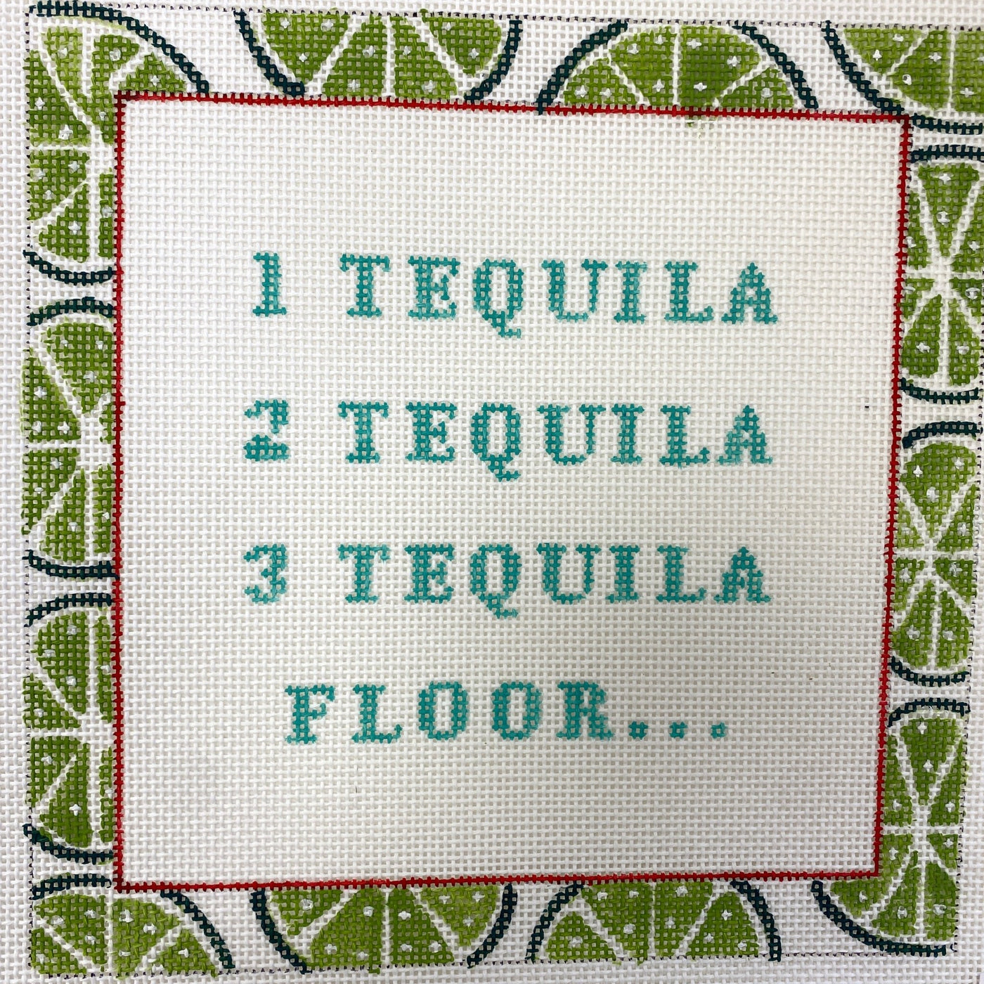 One Tequila Two needlepoint canvas - Bargello Needlepoint