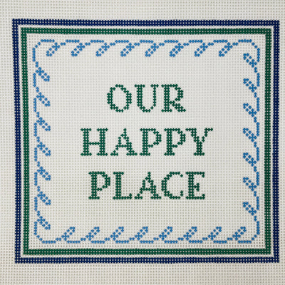 Our Happy Place needlepoint canvas - Bargello Needlepoint