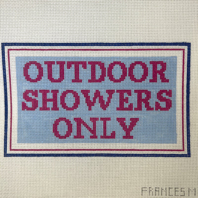 Outdoor Showers Only needlepoint canvas - Bargello Needlepoint